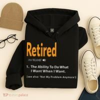 Retired Definition Funny Retirement Gag Gift Hoodie thumb 4