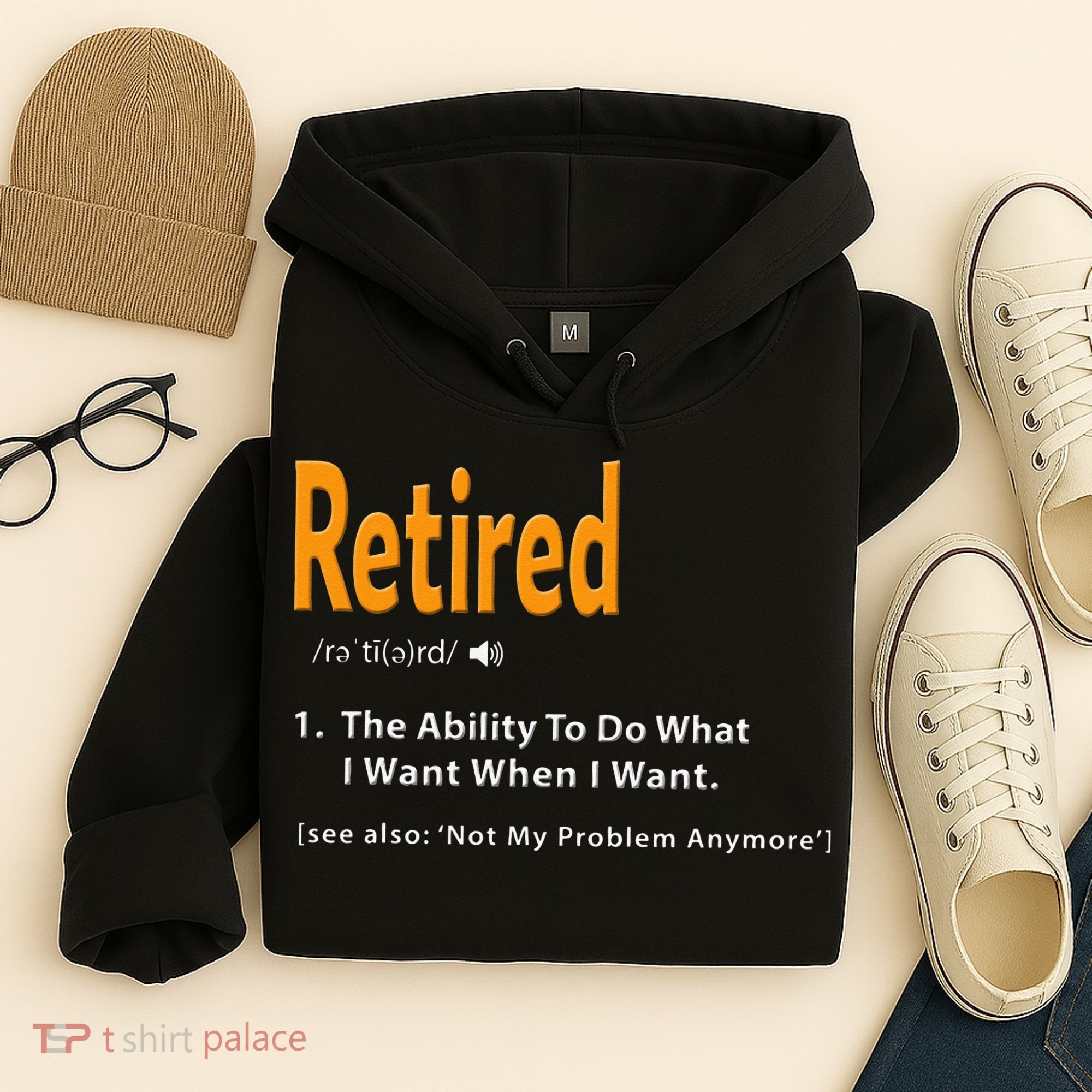Retired Definition Funny Retirement Gag Gift Hoodie