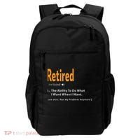 Retired Definition Funny Retirement Gag Gift Backpack thumb 0