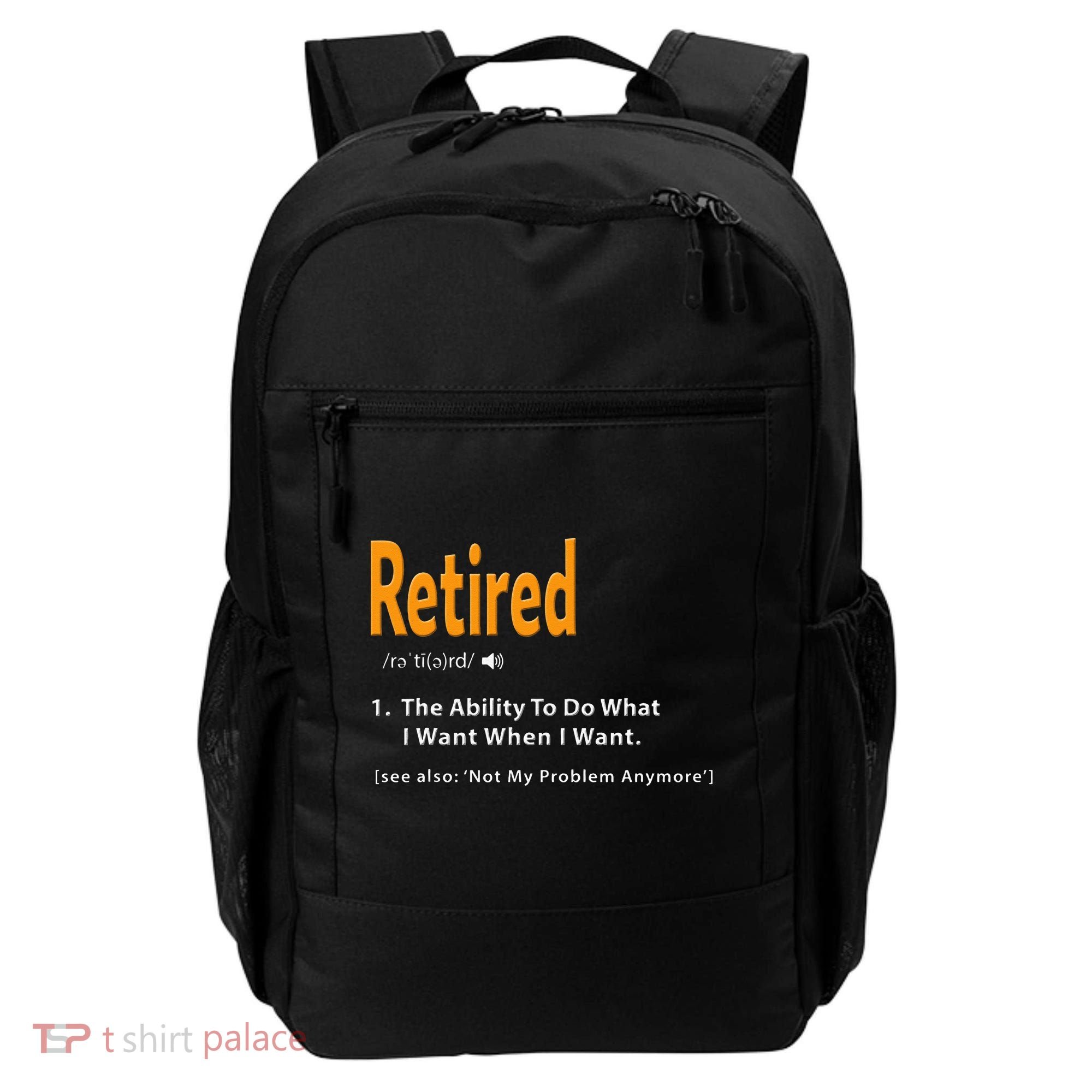 Retired Definition Funny Retirement Gag Gift Backpack