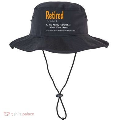 Retired Definition Funny Retirement Gag Gift Bucket Hat