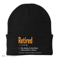 Retired Definition Funny Retirement Gag Gift Beanie thumb 0