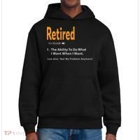 Retired Definition Funny Retirement Gag Gift District V.I.T. Heavyweight Hoodie thumb 0