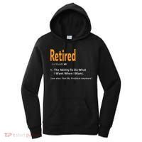 Retired Definition Funny Retirement Gag Gift Women's Hoodie thumb 0