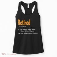 Retired Definition Funny Retirement Gag Gift Women's Tank Top thumb 0