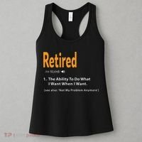Retired Definition Funny Retirement Gag Gift Women's Tank Top thumb 3