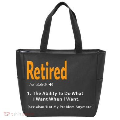 Retired Definition Funny Retirement Gag Gift Tote Bag