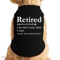 Retired Definition Funny Retirement Gag Gift Doggie Tank thumb 0