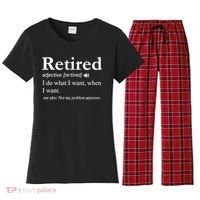Retired Definition Funny Retirement Gag Gift Women's Flannel Pajama Set thumb 0