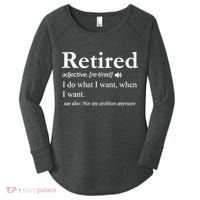 Retired Definition Funny Retirement Gag Gift Women's Perfect Tri Tunic Long Sleeve Shirt thumb 0