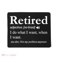 Retired Definition Funny Retirement Gag Gift Mousepad thumb 0