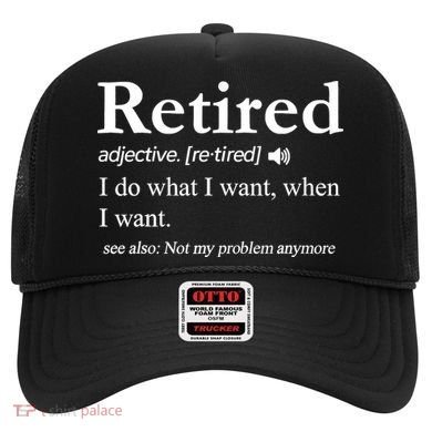 Retired Definition Funny Retirement Gag Gift Hat