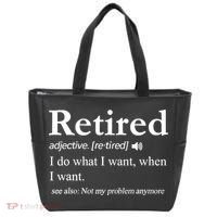 Retired Definition Funny Retirement Gag Gift Tote Bag thumb 0