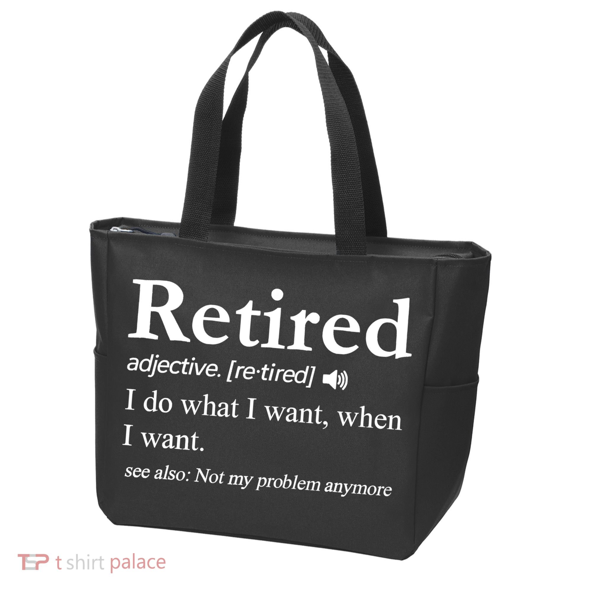 Retired Definition Funny Retirement Gag Gift Tote Bag