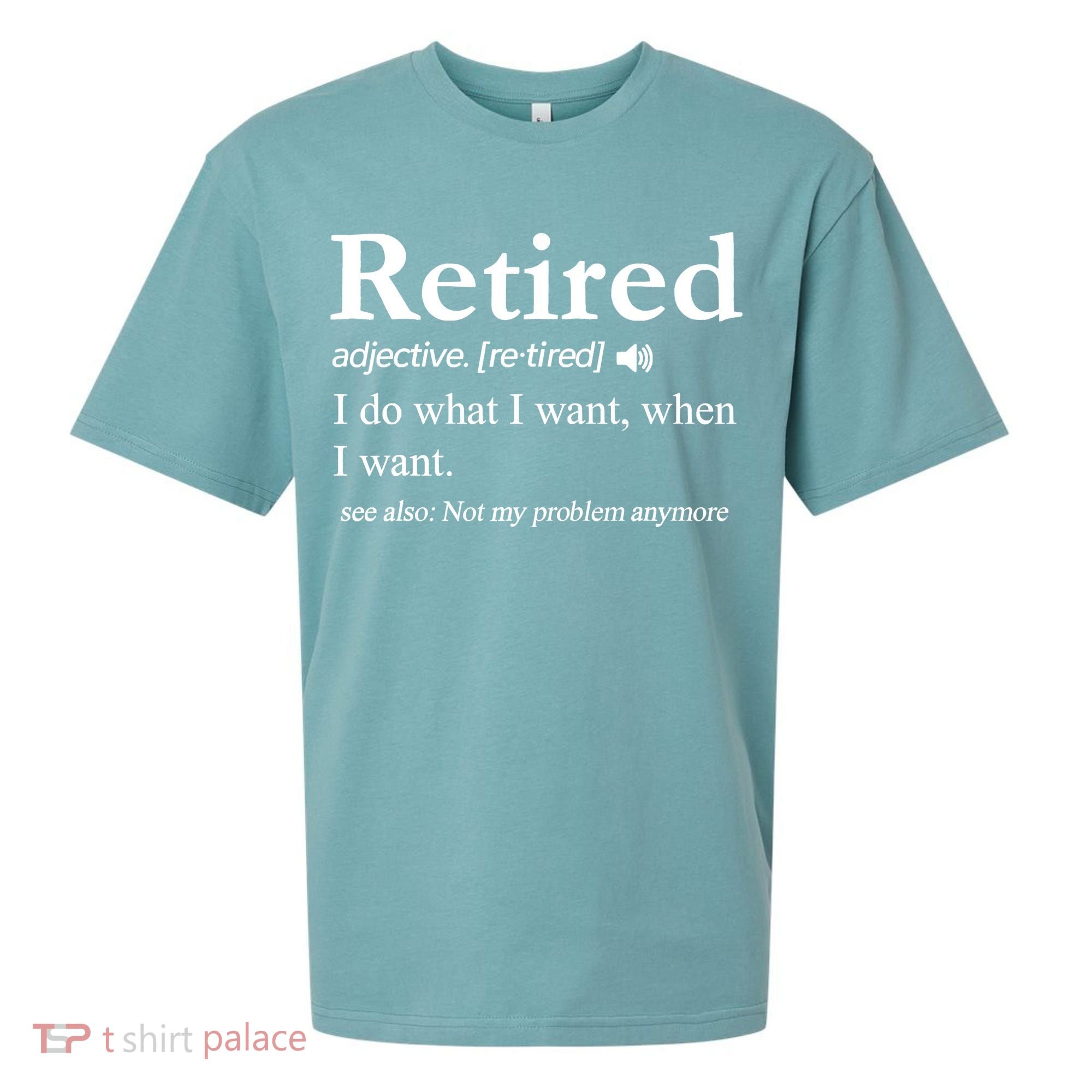 Retired Definition Funny Retirement Gag Gift Sueded Cloud Jersey T-Shirt