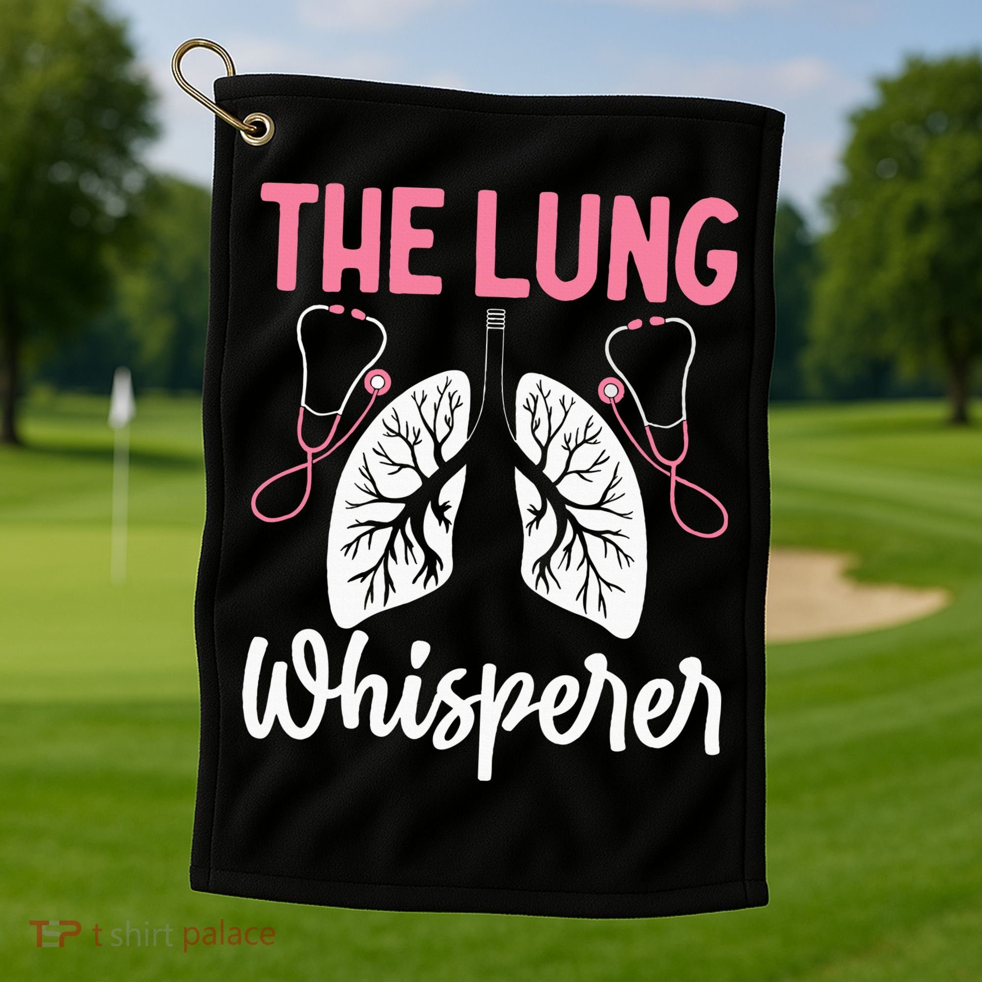 Rt Doctor Funny Respiratory Therapist The Lung Whisperer Golf Towel