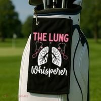 Rt Doctor Funny Respiratory Therapist The Lung Whisperer Golf Towel thumb 2