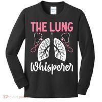 Rt Doctor Funny Respiratory Therapist The Lung Whisperer Kids Long Sleeve Shirt thumb 0