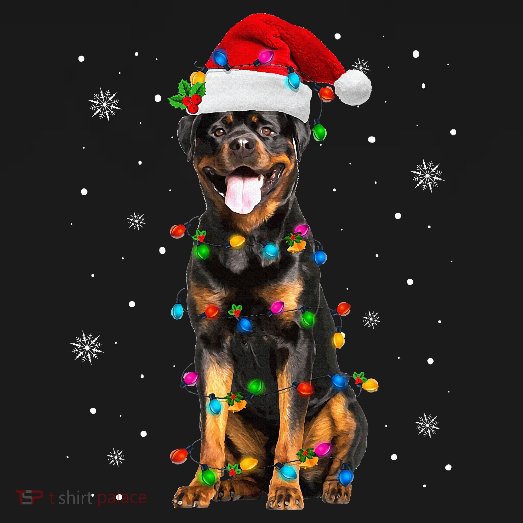 Rottweiler Dog Family Matching Santa Rottweiler Christmas Long Sleeve Shirt