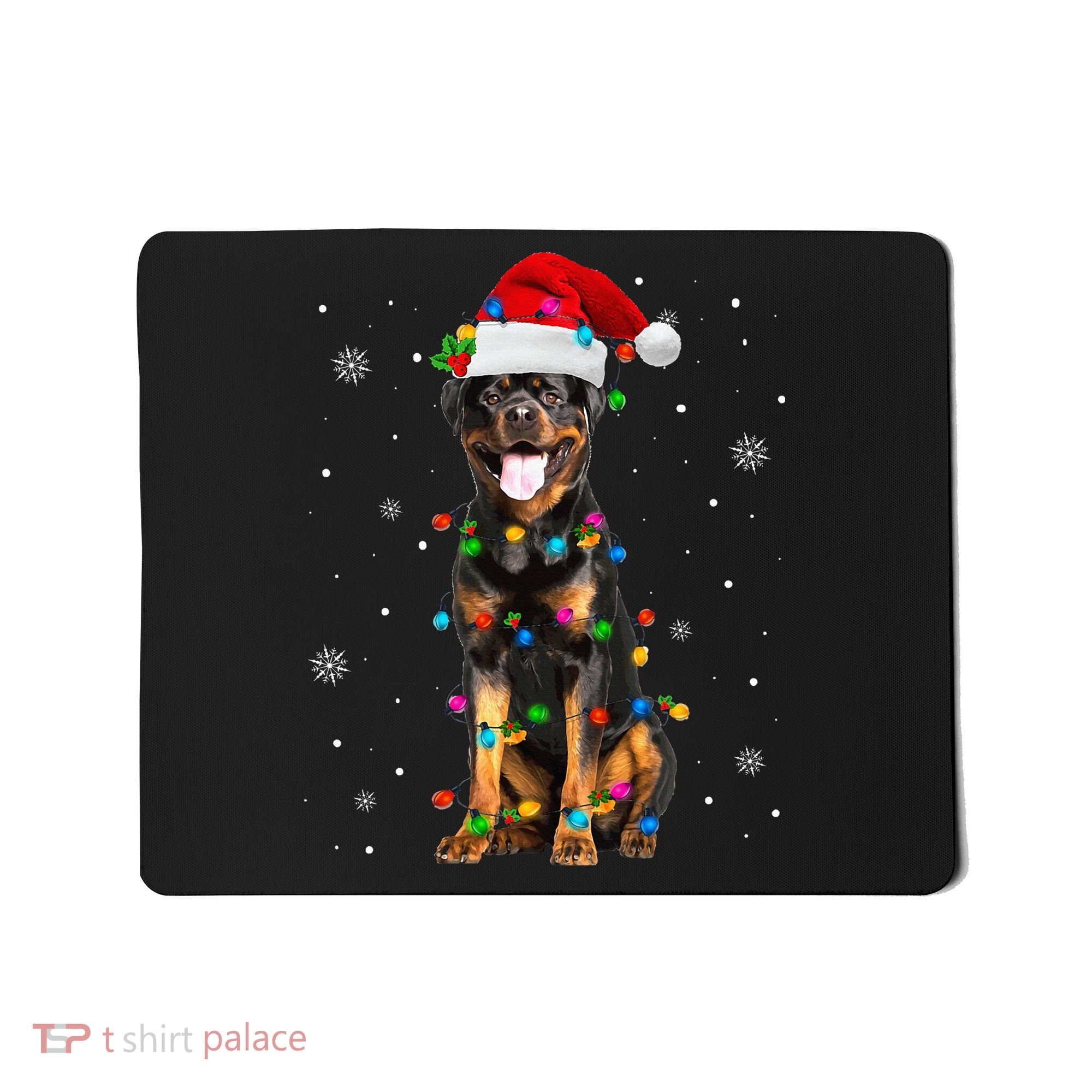 Rottweiler Dog Family Matching Santa Rottweiler Christmas Mousepad