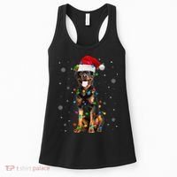 Rottweiler Dog Family Matching Santa Rottweiler Christmas Women's Tank Top thumb 0