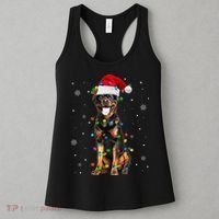 Rottweiler Dog Family Matching Santa Rottweiler Christmas Women's Tank Top thumb 3