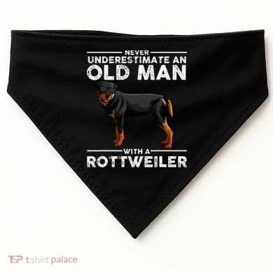 Rottweiler Designs For Dad Grandpa Rottie Lovers USA-Made Doggie Bandana