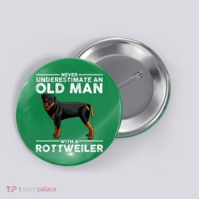 Rottweiler Designs For Dad Grandpa Rottie Lovers Button