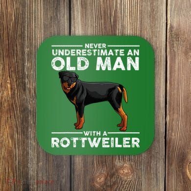 Rottweiler Designs For Dad Grandpa Rottie Lovers Coaster