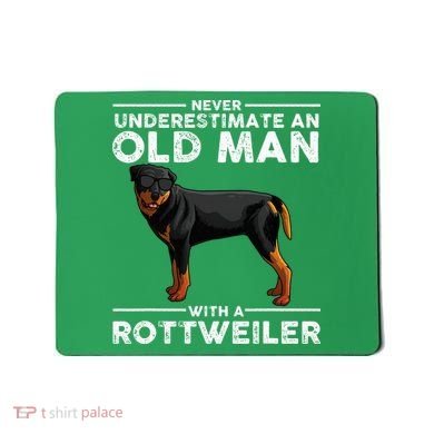 Rottweiler Designs For Dad Grandpa Rottie Lovers Mousepad