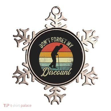 Retro DonT Forget My Senior Discount Funny Old People Ornament
