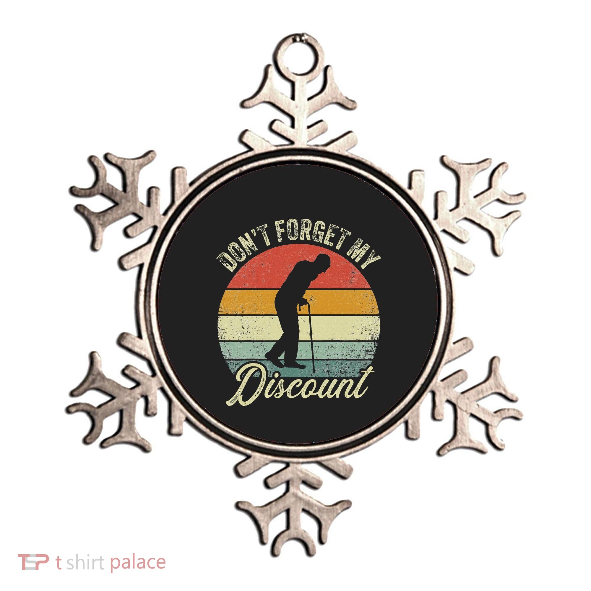 Retro DonT Forget My Senior Discount Funny Old People Ornament