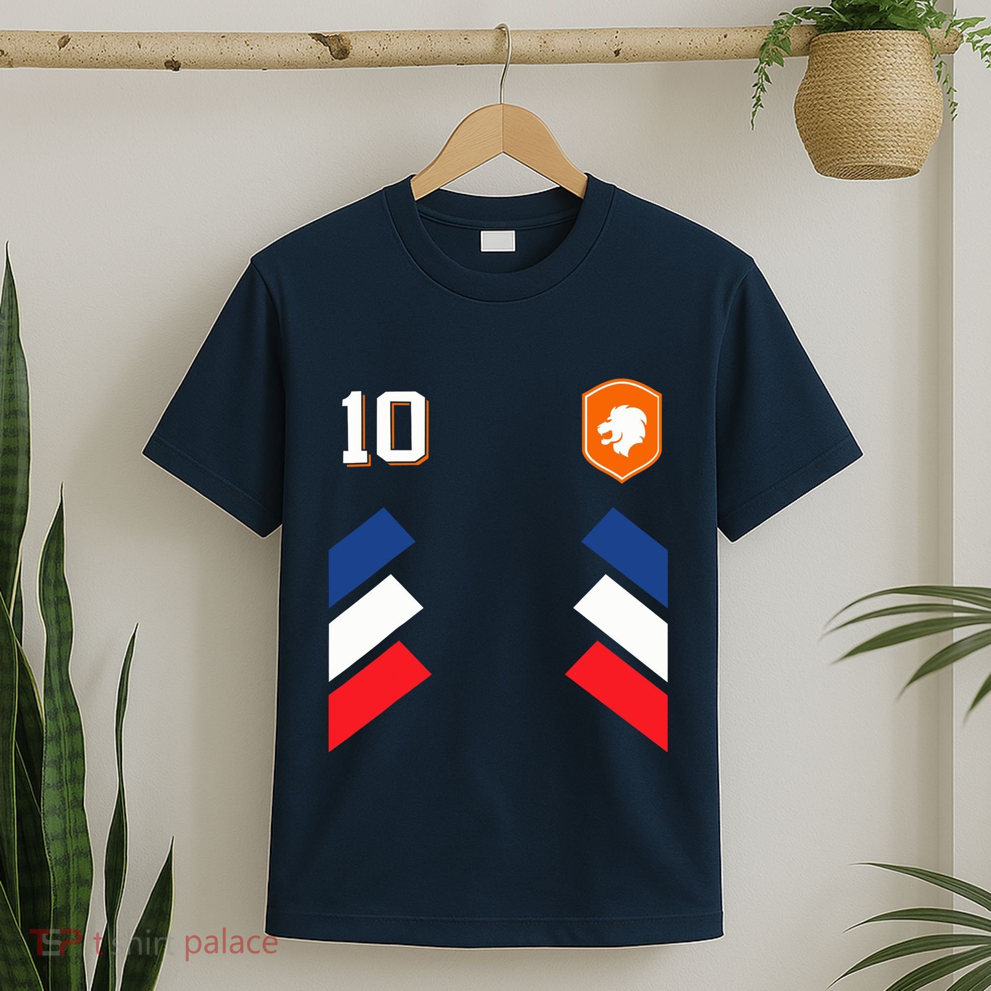Retro10 Dutch Football Netherlands Soccer Netherlands Flag T-Shirt