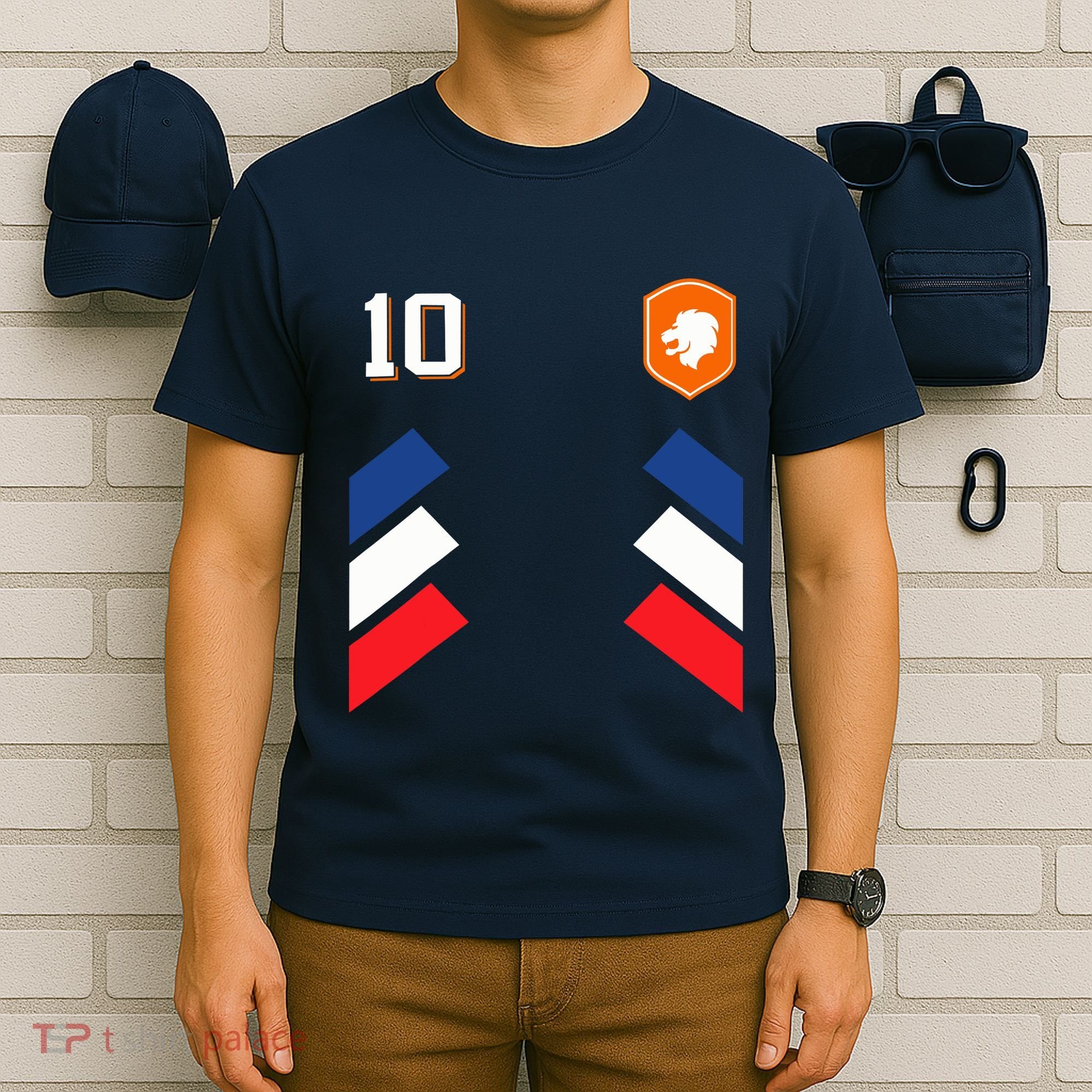 Retro10 Dutch Football Netherlands Soccer Netherlands Flag T-Shirt