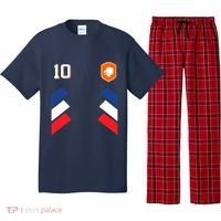 Retro10 Dutch Football Netherlands Soccer Netherlands Flag Pajama Set thumb 0