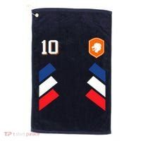 Retro10 Dutch Football Netherlands Soccer Netherlands Flag Golf Towel thumb 0