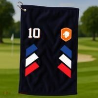 Retro10 Dutch Football Netherlands Soccer Netherlands Flag Golf Towel thumb 1