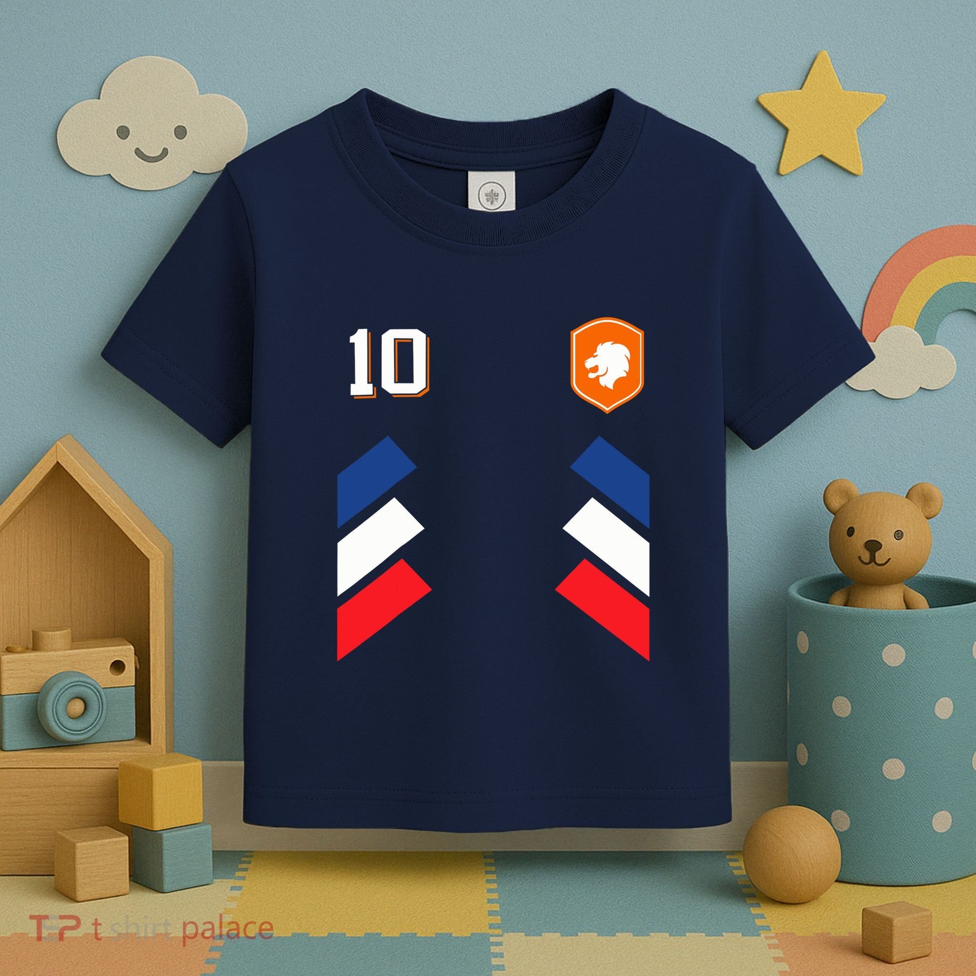 Retro10 Dutch Football Netherlands Soccer Netherlands Flag Toddler T-Shirt