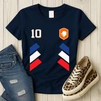 Retro10 Dutch Football Netherlands Soccer Netherlands Flag Women's T-Shirt thumb 3