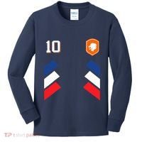 Retro10 Dutch Football Netherlands Soccer Netherlands Flag Kids Long Sleeve Shirt thumb 0