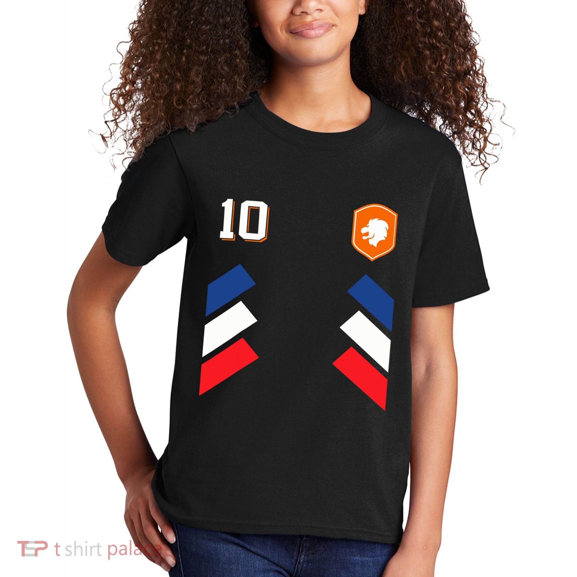 Retro10 Dutch Football Netherlands Soccer Netherlands Flag Kids T-Shirt