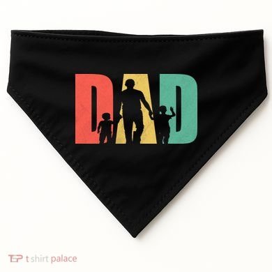 Retro Dad Fathers Day Gift USA-Made Doggie Bandana