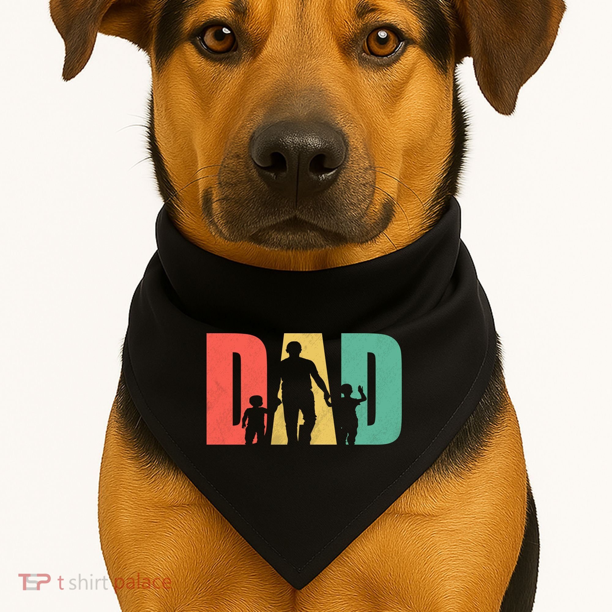 Retro Dad Fathers Day Gift USA-Made Doggie Bandana