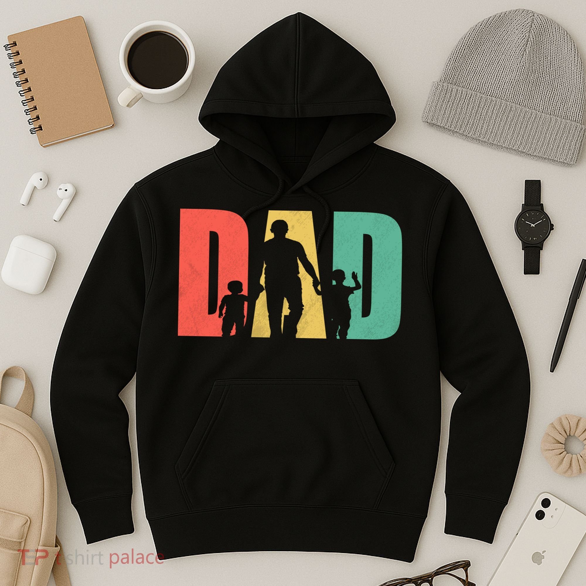 Retro Dad Fathers Day Gift Hoodie