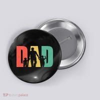 Retro Dad Fathers Day Gift Button thumb 0