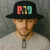 Retro Dad Fathers Day Gift Bucket Hat thumb 2