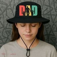 Retro Dad Fathers Day Gift Bucket Hat thumb 3