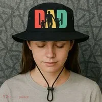 Retro Dad Fathers Day Gift Bucket Hat thumb 3