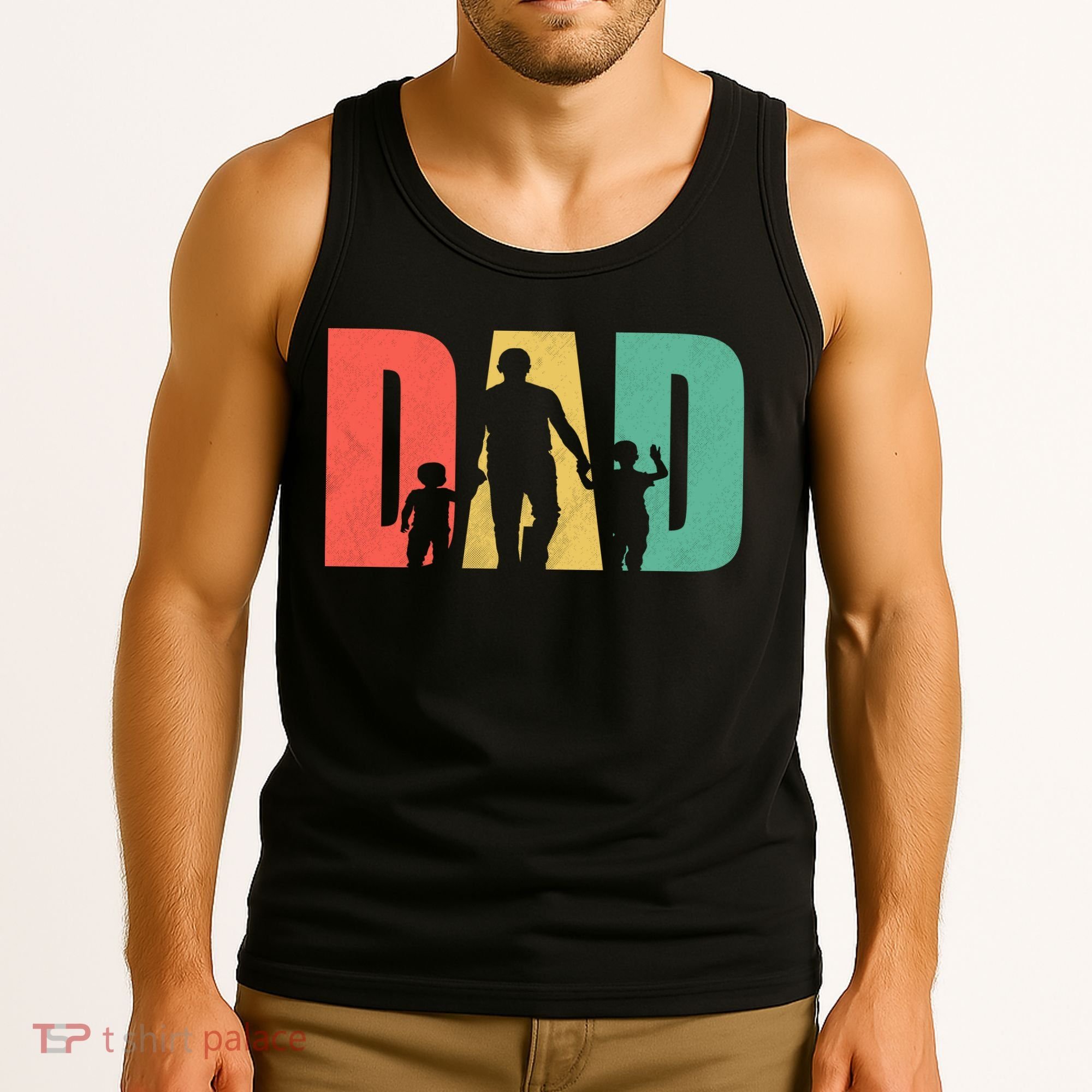 Retro Dad Fathers Day Gift Tank Top