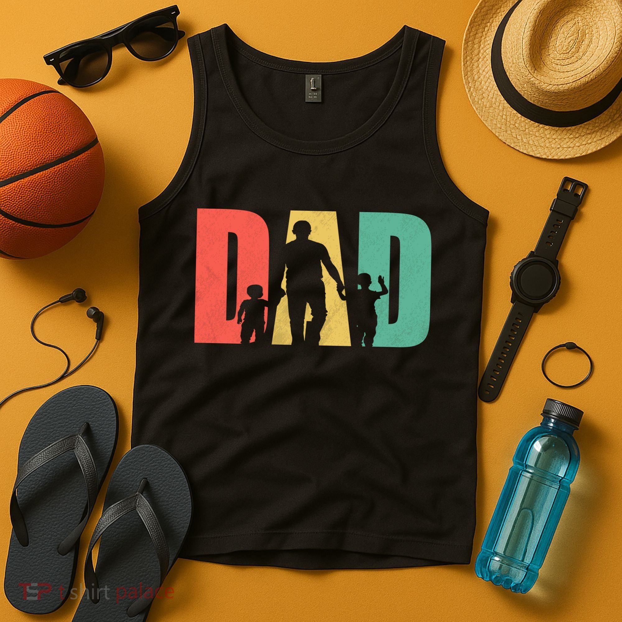Retro Dad Fathers Day Gift Tank Top